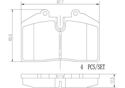 [P85094N] BRAKE PADS REAR BREMBO CERAMIC VAG PORSCHE FERRARI