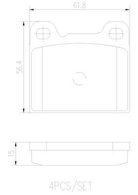 [P86002N] BRAKE PADS REAR BREMBO CERAMIC VOLVO