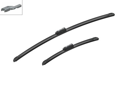 [A300S] WIPER BLADE [FRONT KIT] BOSCH AEROTWIN [600MM 24 INCH + 340MM 14 INCH - FLAT WIPER BLADE]