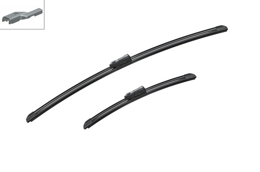 [A300S] WIPER BLADE SET FRONT AEROTWIN 600MM 24" 340MM 14"  BOSCH FIAT RENA