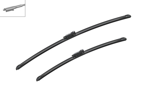 [A221S] WIPER BLADE SET FRONT AEROTWIN 700MM 28" 550MM 22" BOSCH PSA