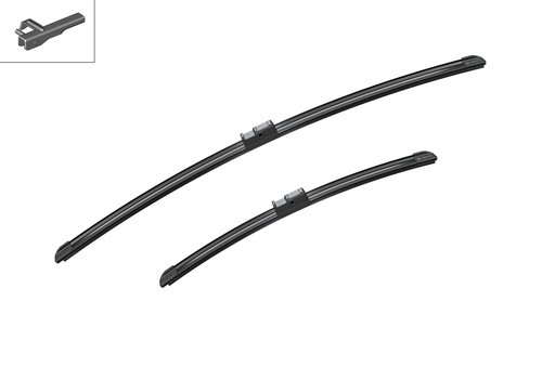[A978S] WIPER BLADE SET FRONT AEROTWIN 650MM 26" 425MM 17" BOSCH PSA FORD