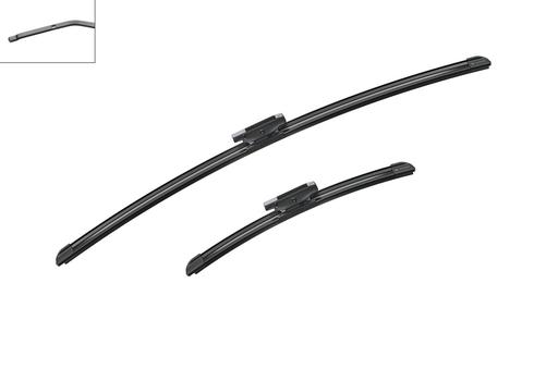 [A869S] WIPER BLADE [FRONT KIT] BOSCH AEROTWIN [650MM 26 INCH + 340MM 14 INCH - FLAT WIPER BLADE]
