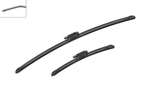 [A869S] WIPER BLADE SET FRONT AEROTWIN 650MM 26" 340MM 14" BOSCH RENAULT