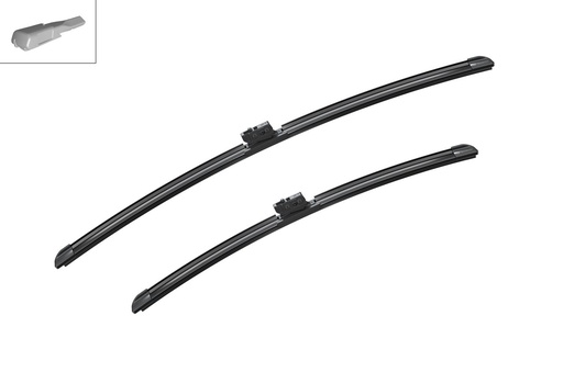 [A205S] WIPER BLADE SET FRONT AEROTWIN 600MM 24" 475MM 19" BOSCH  MERC