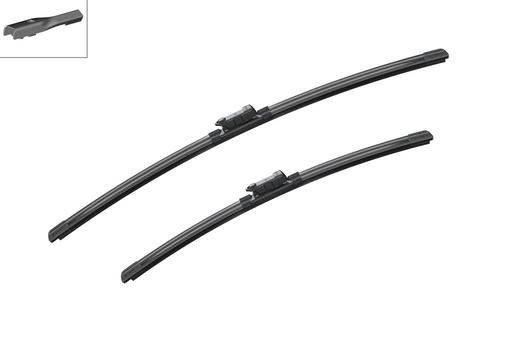 [A860S] WIPER BLADE [FRONT KIT] BOSCH AEROTWIN [600MM 24 INCH + 475MM 19 INCH - FLAT WIPER BLADE]