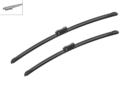 [A209S] WIPER BLADE SET FRONT AEROTWIN 600MM 24" 530MM 21" BOSCH VAG VOLVO LAND ROV