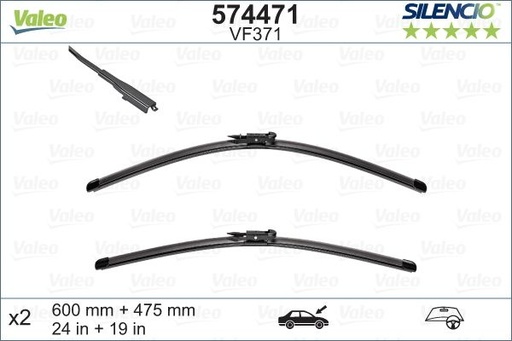 [VF365] WIPER BLADE SET VALEO BMW
