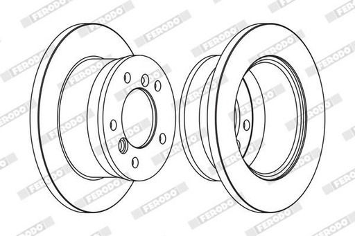 [FCR229A] REAR DISC 272MM FERODO VAG MERC