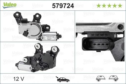 [579724] WIPER MOTOR (TAILGATE) VALEO MERC