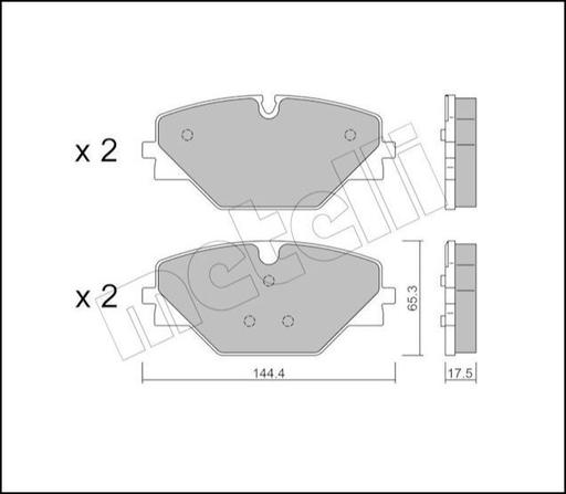 [22-1393-0] BRAKE PADS REAR METELLI LAND ROVER