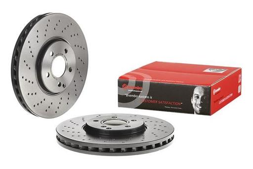 [09.A828.11] BRAKE DISC FRONT 330MM BREMBO MERC (CROSS DRILLED)