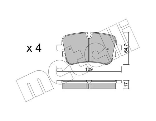 [22-1130-1] BRAKE PADS REAR METELLI VAG