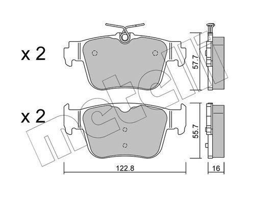 [22-1317-0] BRAKE PADS REAR METELLI VAG