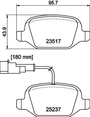 [8DB 355 019-961] BRAKE PADS REAR PAGID ALFA