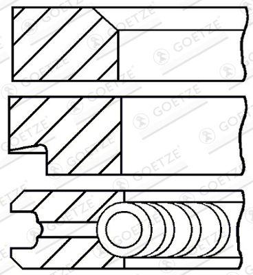 [08-176707-00] PISTON RING SET +0.50 GOETZE MERC