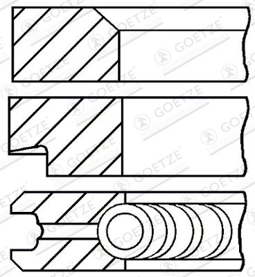 [08-176707-00] PISTON RING SET +0.50 GOETZE MERC