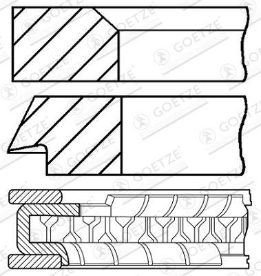 [08-502000-00] PISTON RING SET GOETZE VAG