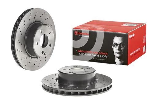[09.8127.11] BRAKE DISC FRONT 312MM BREMBO MERC (CROSS DRILLED)