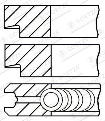 [08-145200-00] PISTON RING SET STD GOETZE ALFA