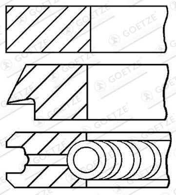 [08-287900-00] PISTON RING SET STD GOETZE MERC