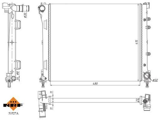 [53527A] RADIATOR NRF FIAT