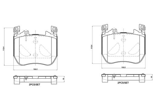 [P50179] BRAKE PADS FRONT BREMBO MERC
