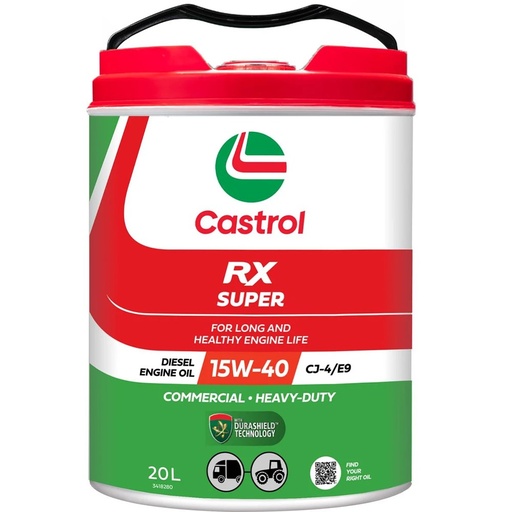 [3418280] ENGINE OIL 20L 15W40 CJ4 RX SUPER CASTROL