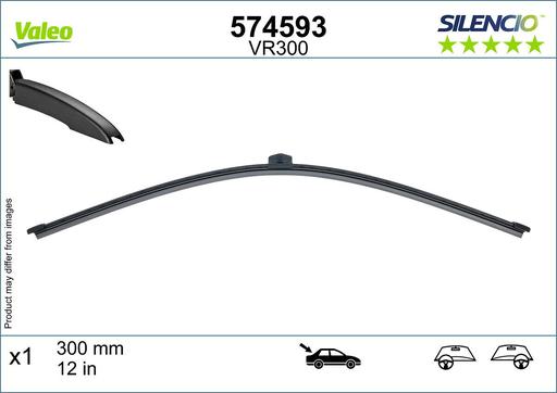 [VR300] WIPER BLADE [REAR] VALEO SILENCIO [285MM 11 INCH - REAR WIPER BLADE]