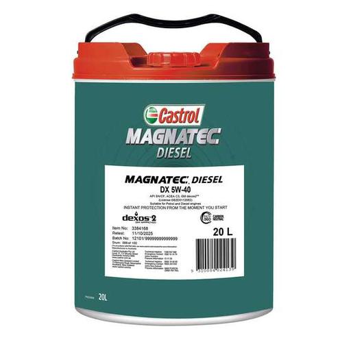 [3384168] ENGINE OIL 20L 5W40 MAGNATEC DIESEL DX CASTROL