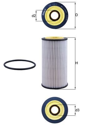 [OX1311D] OIL FILTER MAHLE VAG