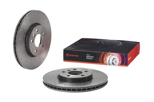 [09.C350.1X] BRAKE DISC FRONT 307MM BREMBO BMW (CROSS DRILLED)