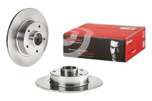 [08.B369.27] REAR DISC 260MM WITH HUB BREMBO PSA RENUALT