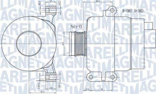 [MQA1969] ALTERNATOR MAGNETI MARELLI ALFA FIAT
