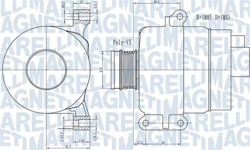 [MQA1969] ALTERNATOR MAGNETI MARELLI ALFA FIAT