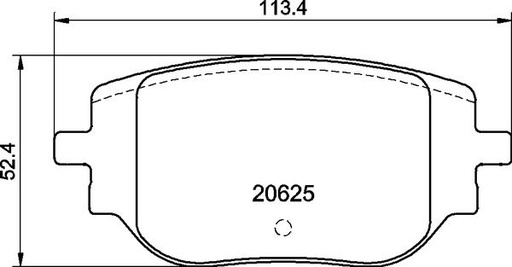 [P59102] BRAKE PADS REAR BREMBO PSA