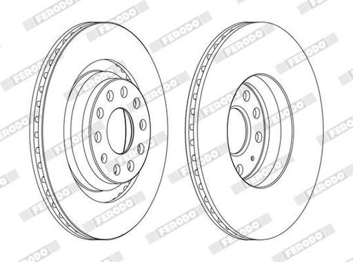 [DDF1503C] BRAKE DISC REAR 310MM FERODO VAG