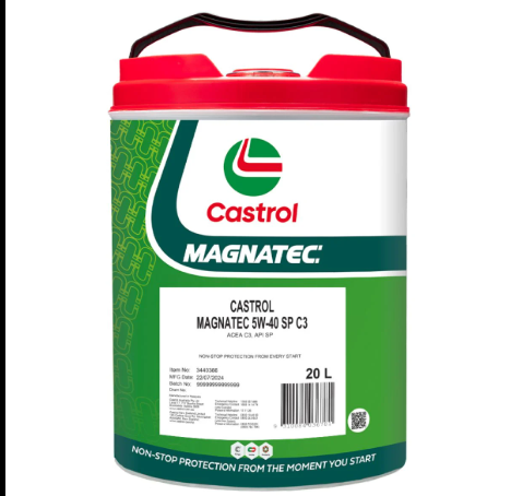 [3440366] ENGINE OIL 20L 5W40 SP C3 MAGNATEC CASTROL