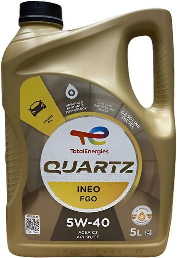 [220193] ENGINE OIL 5L 5W40 QUARTZ INEO FGO TOTAL