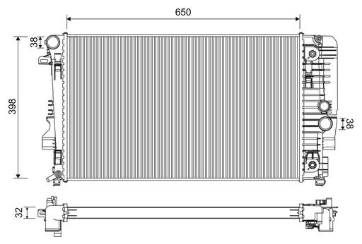[701222] RADIATOR VALEO MERC