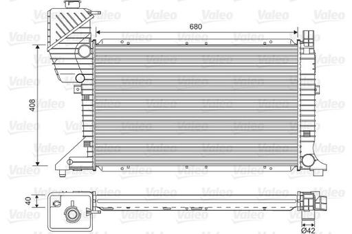 [734689] RADIATOR VALEO MERC