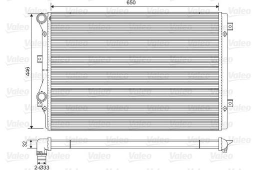 [734413] RADIATOR VALEO VAG