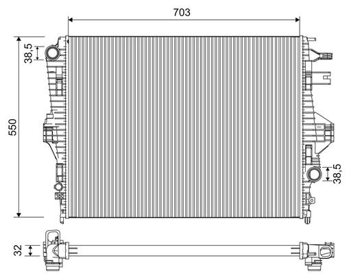 [701225] RADIATOR VALEO VAG