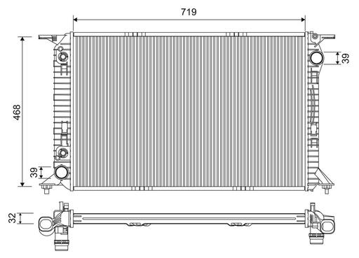 [701228] RADIATOR VALEO VAG