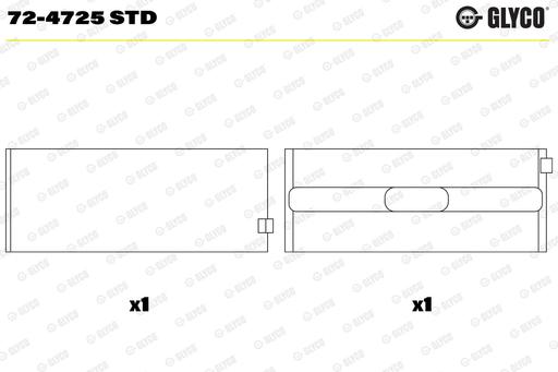 [72-4725 STD] MAIN BEARING STD GLYCO MERC