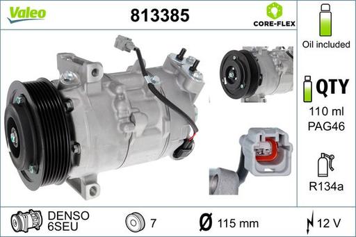 [813385] A/C COMPRESSOR VALEO MERC