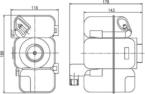 [CRT 206 000S] EXPANSION TANK W/O CAP MAHLE VOLVO