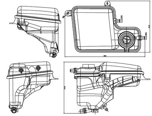 [CRT 203 000S] EXPANSION TANK W/O CAP MAHLE BMW