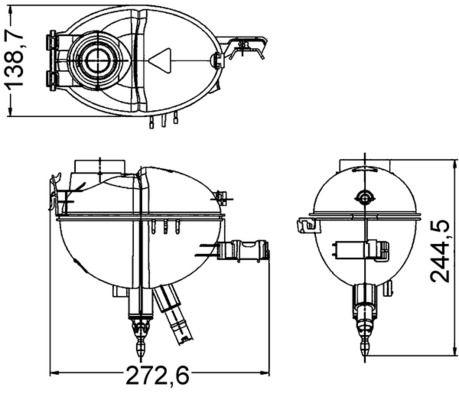 [CRT 209 000S] EXPANSION TANK W/O CAP MAHLE MERC