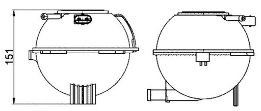 [CRT 22 000S] EXPANSION TANK WITHOUT CAP MAHLE VAG